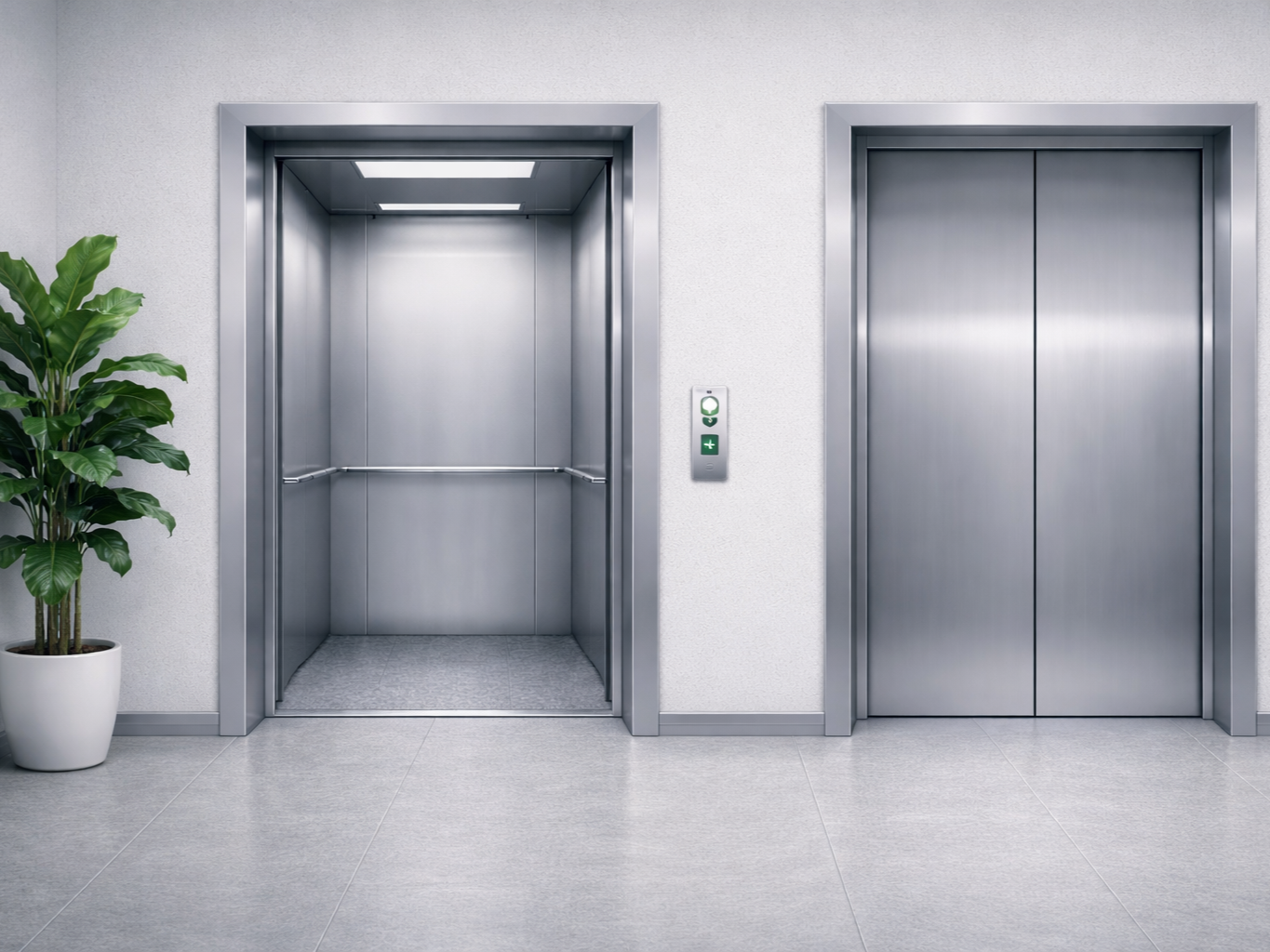 Liftinstallatie in modern gebouw met personenlift