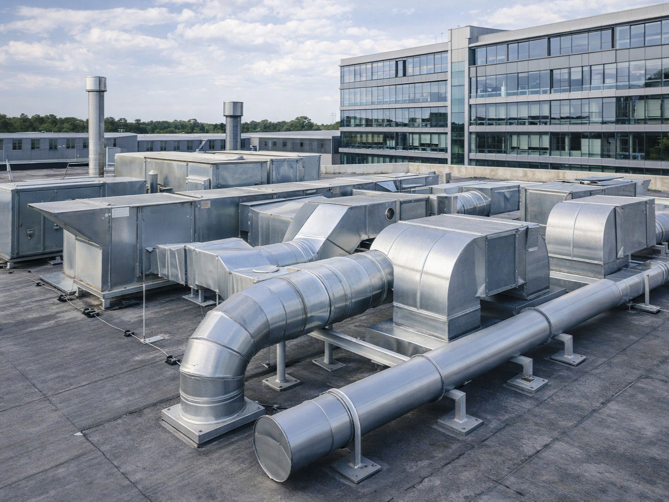Ventilatie-installatie voor gebouwventilatie en luchtkwaliteit