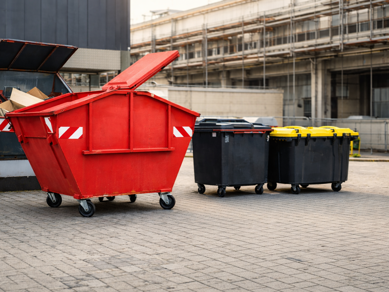 Containers voor bedrijfsafval bij bedrijfsterrein volgens wet- en regelgeving